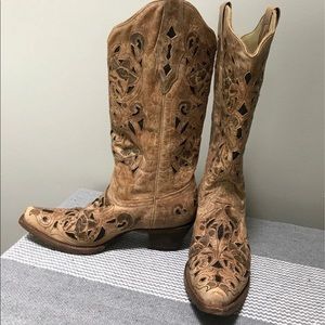 Embroiderd Cowboy Boots Size 9.5